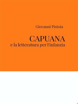 cover image of Capuana e la letteratura per l'infanzia